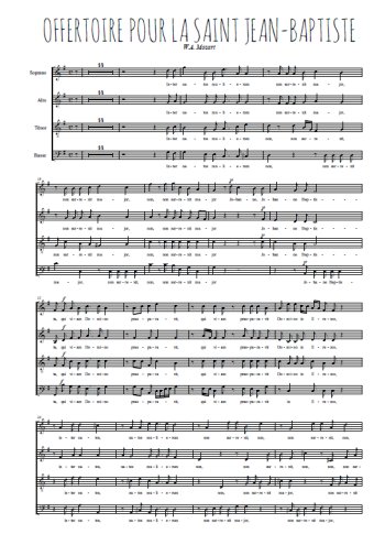 Offertoire pour la saint Jean-Baptiste